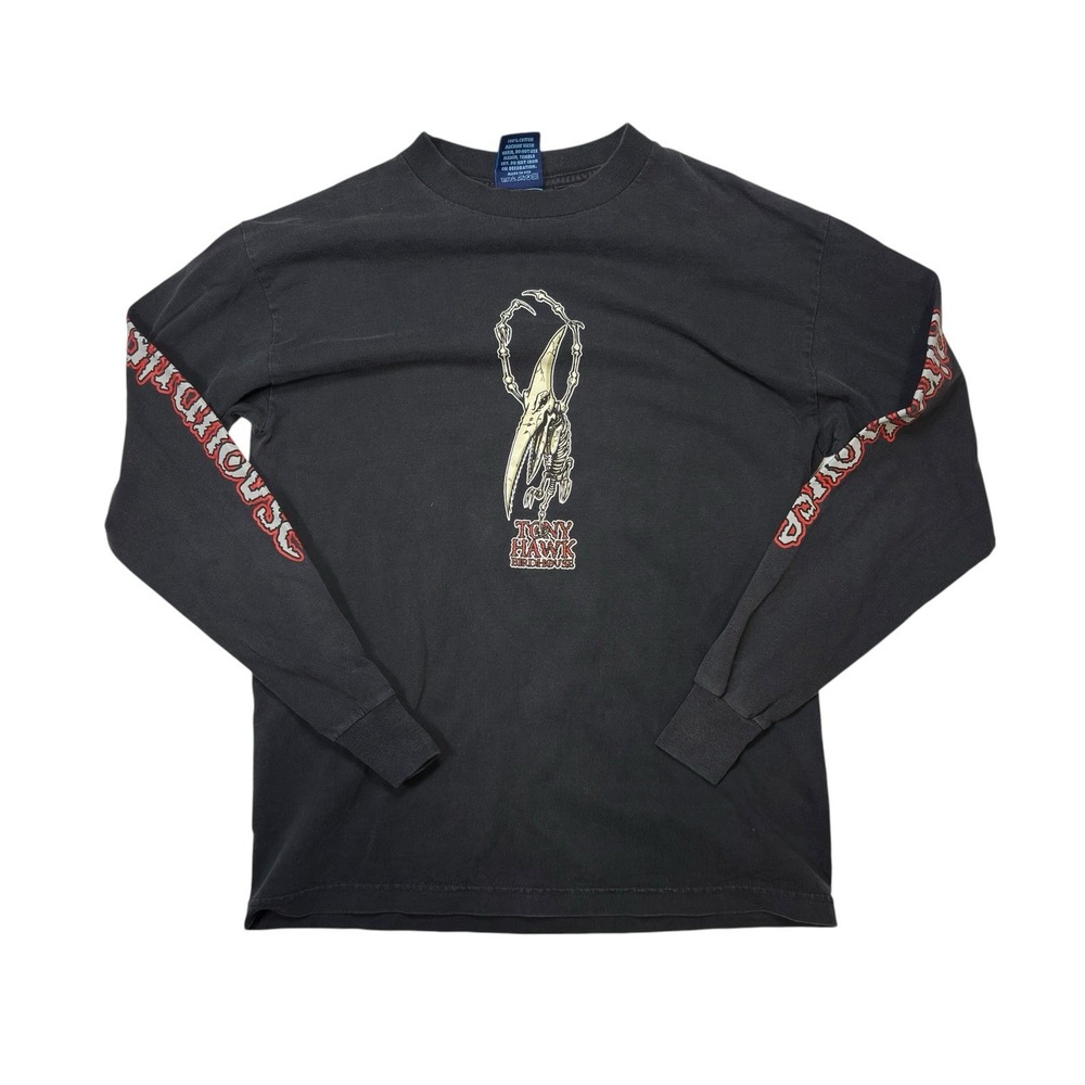Vintage Birdhouse Skateboards Tony Hawk Pterodactyl Skate‎ Long Sleeve Medium